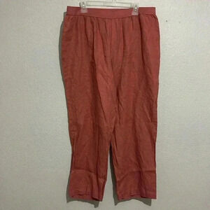 Soft Surroundings 100% Linen Elastic Waist Pants